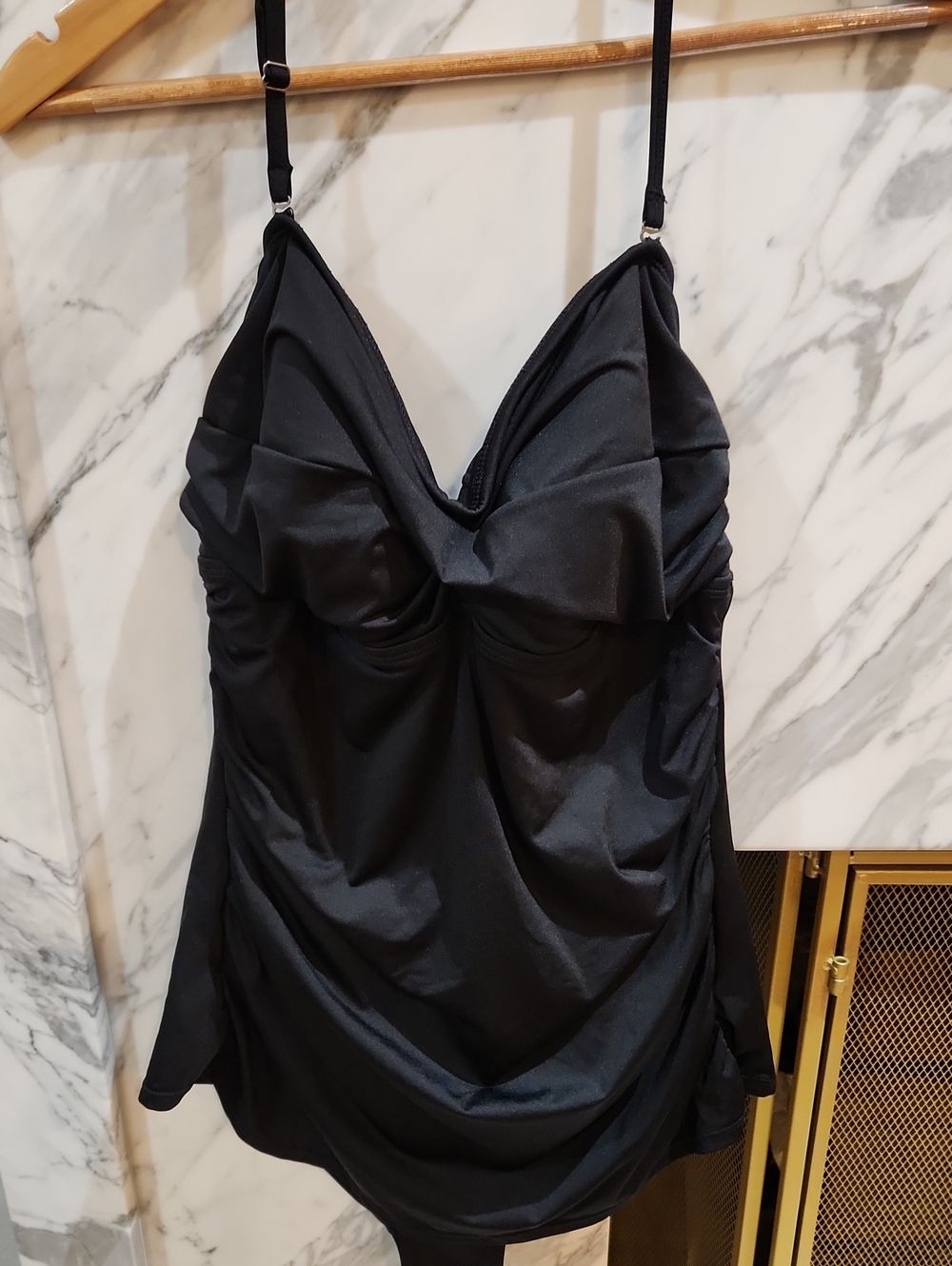 Jantzen Black Swimdress with Supportive Fit - Picture 2 of 4